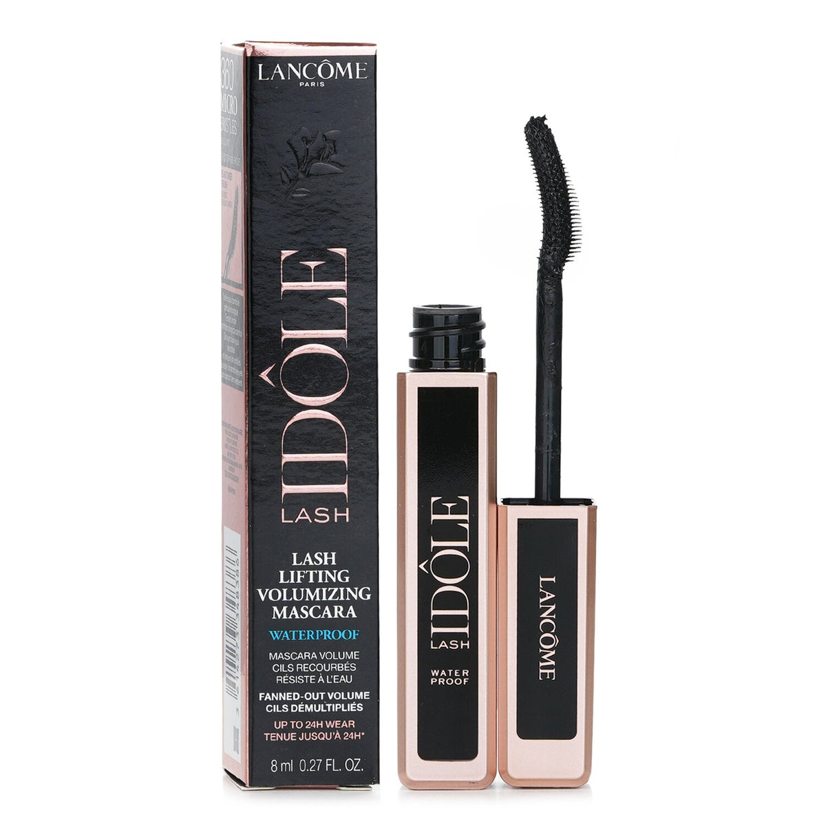 Lancome - Lash Idole Lash Lifting Volumizing Waterproof Mascara - # 01 Glossy Bl