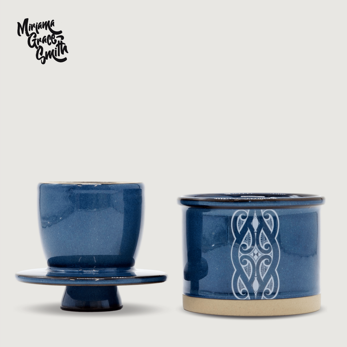 Moana Road - Miriama Grace-Smith Ceramic Butter Bell - Navy - 2 units