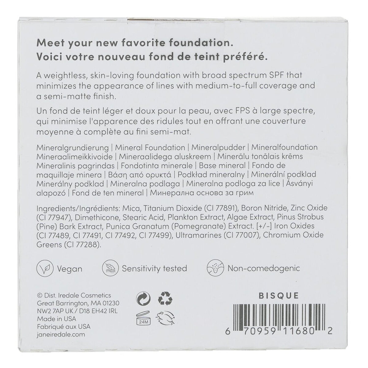 Jane Iredale - PurePressed Base Mineral Foundation Refill SPF 20 - Bisque - 9.9