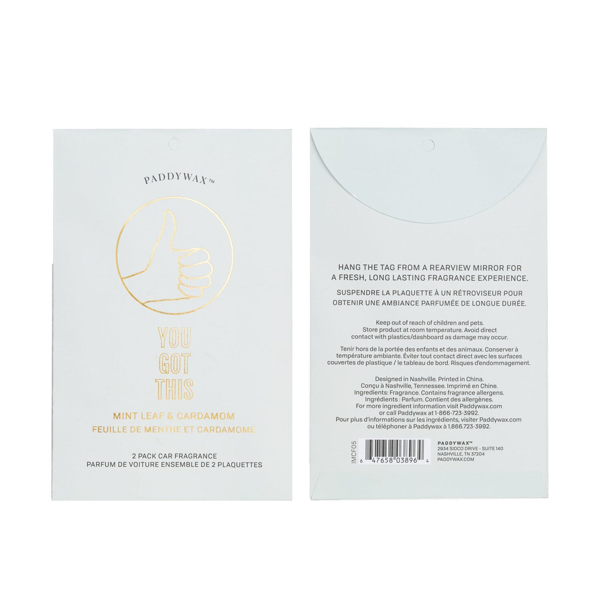 Paddywax - Impressions Car Fragrance - You Got This - 2packs