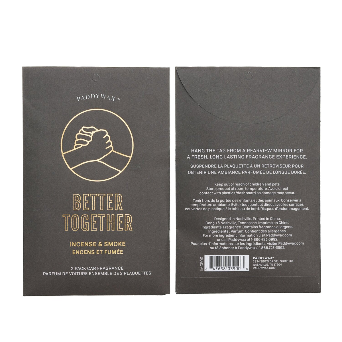 Paddywax - Impressions Car Fragrance - Better Together - 2packs