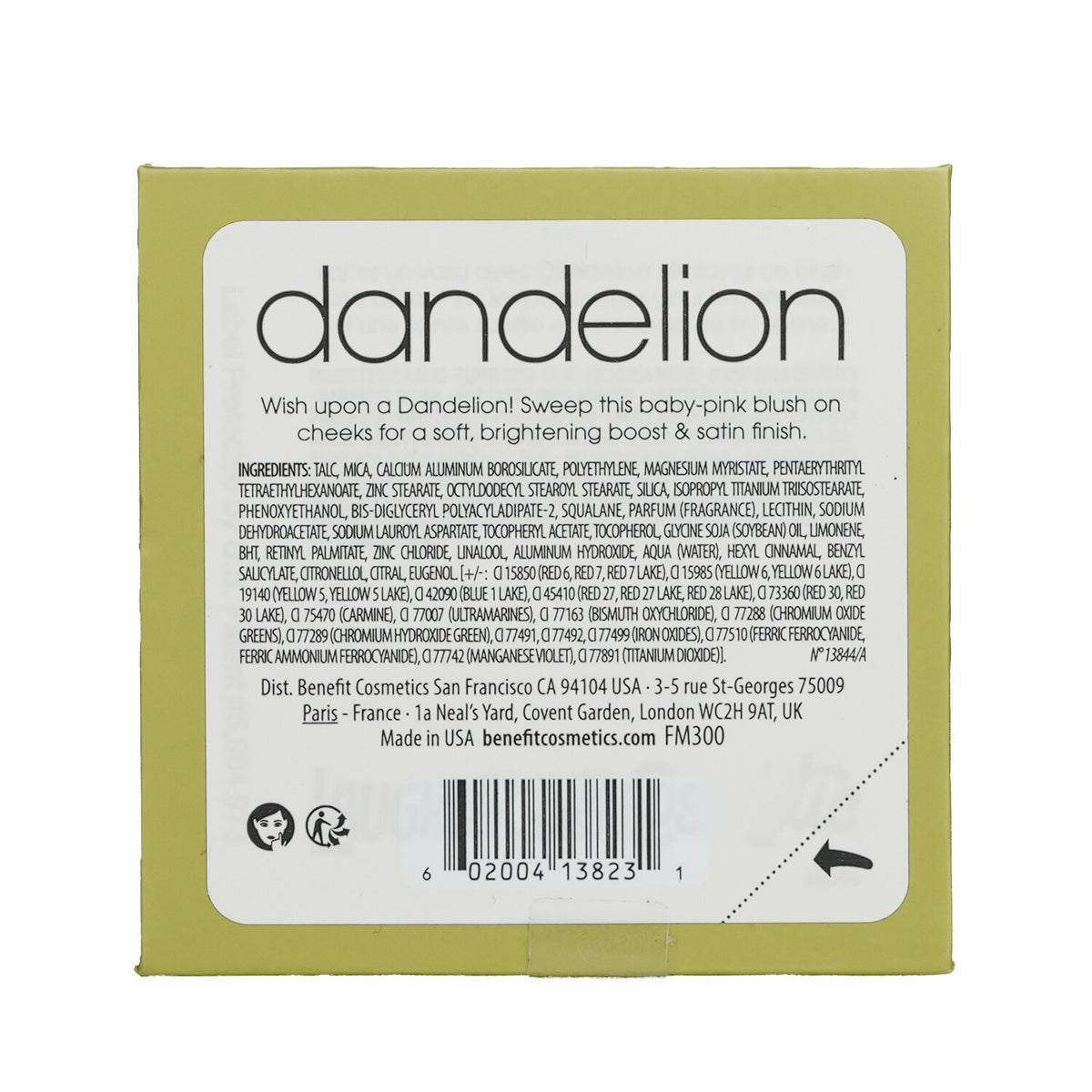 Benefit - Dandelion Baby Pink Brightening Blush - 6g/0.21oz