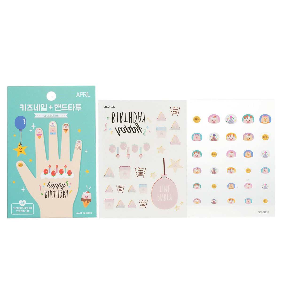 April Korea - April Nail + Hand Tattoo - # ST-02K - 1pc