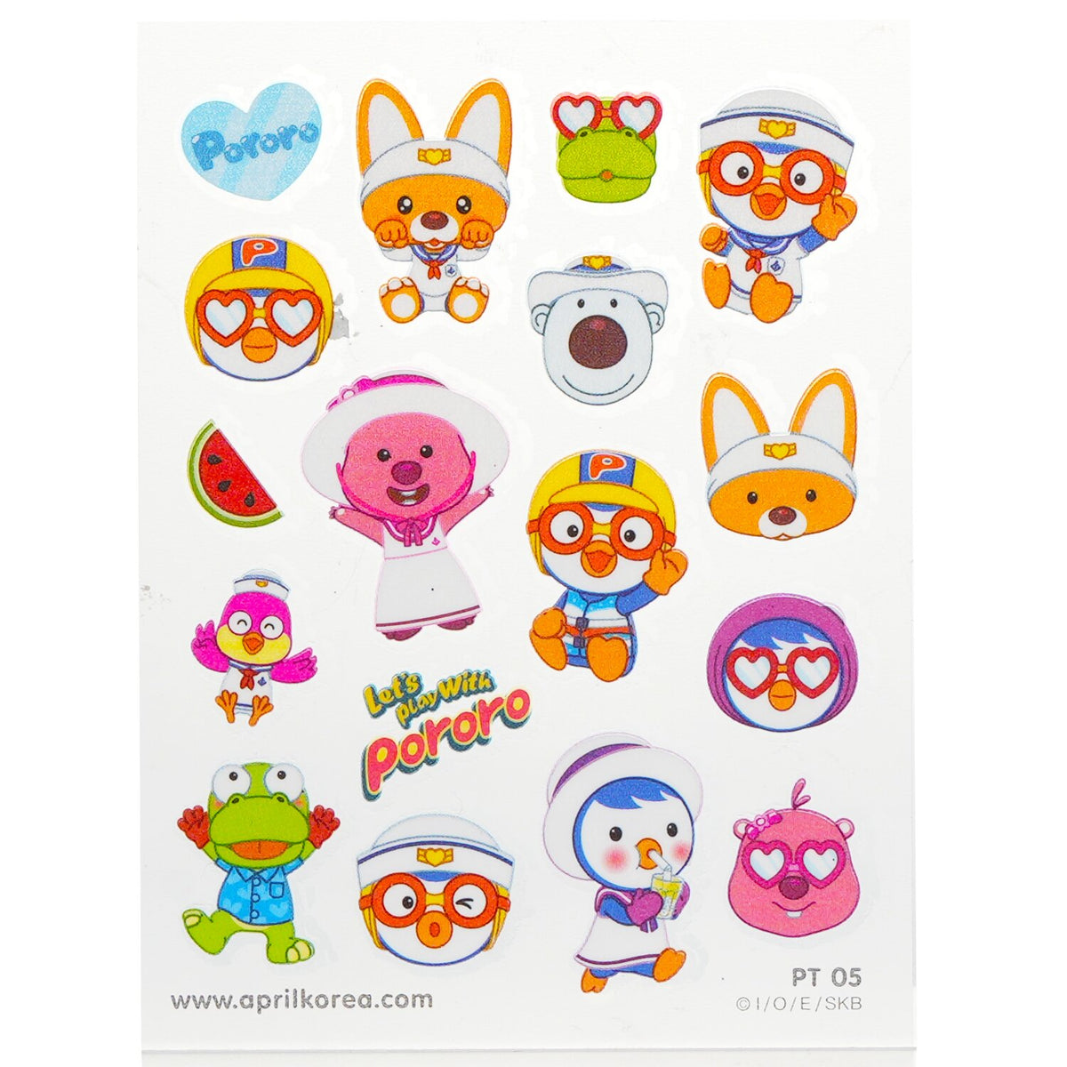 April Korea - Pororo Body Sticker - # PT05 - 1pc