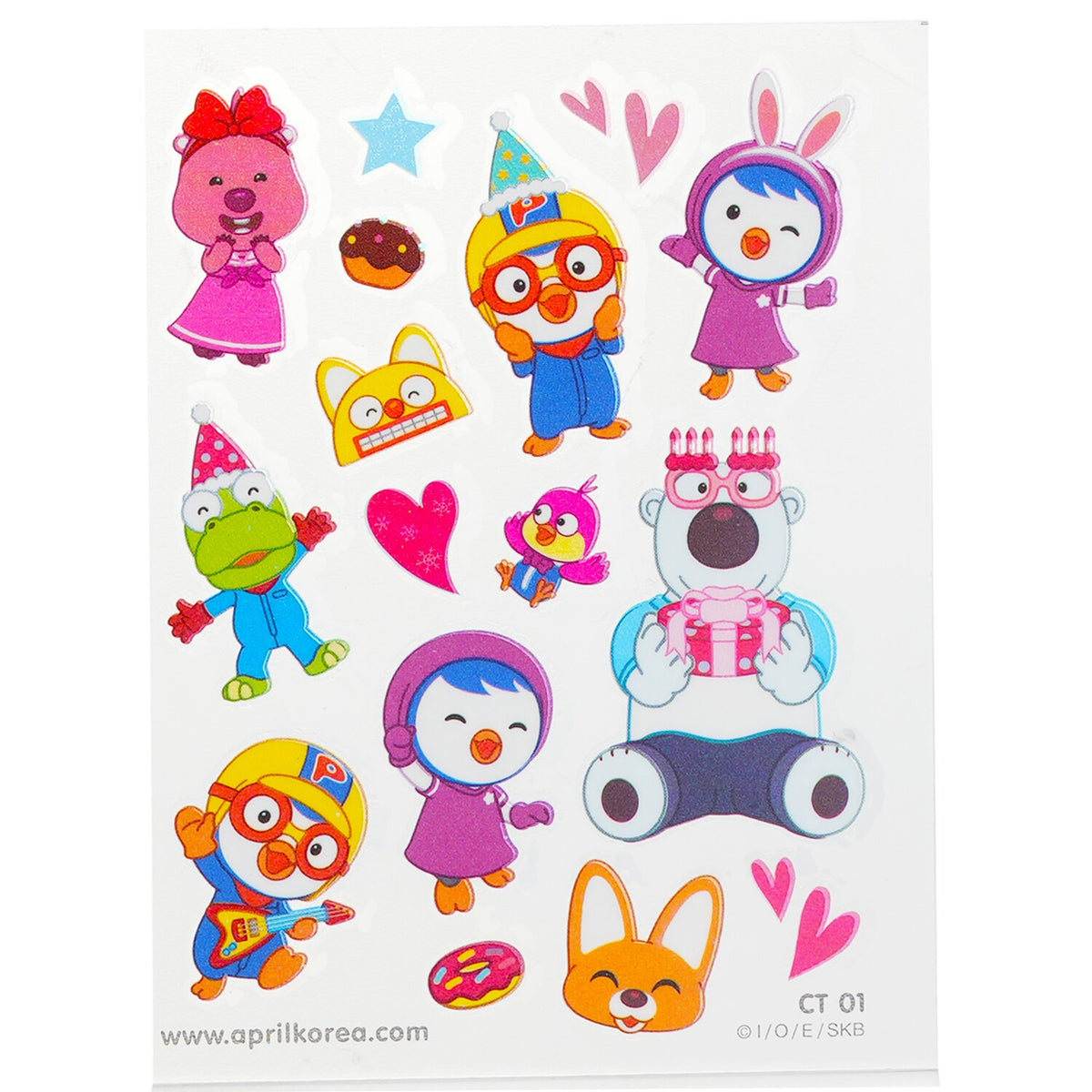 April Korea - Pororo Body Sticker - # CT01 - 1pc