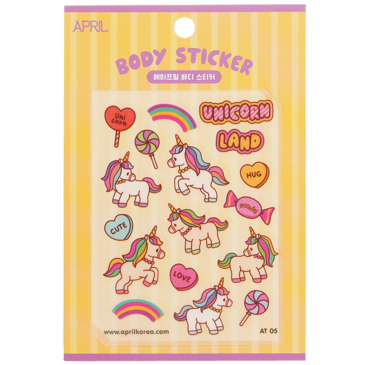 April Korea - April Body Sticker - # AT 05 - 1pc