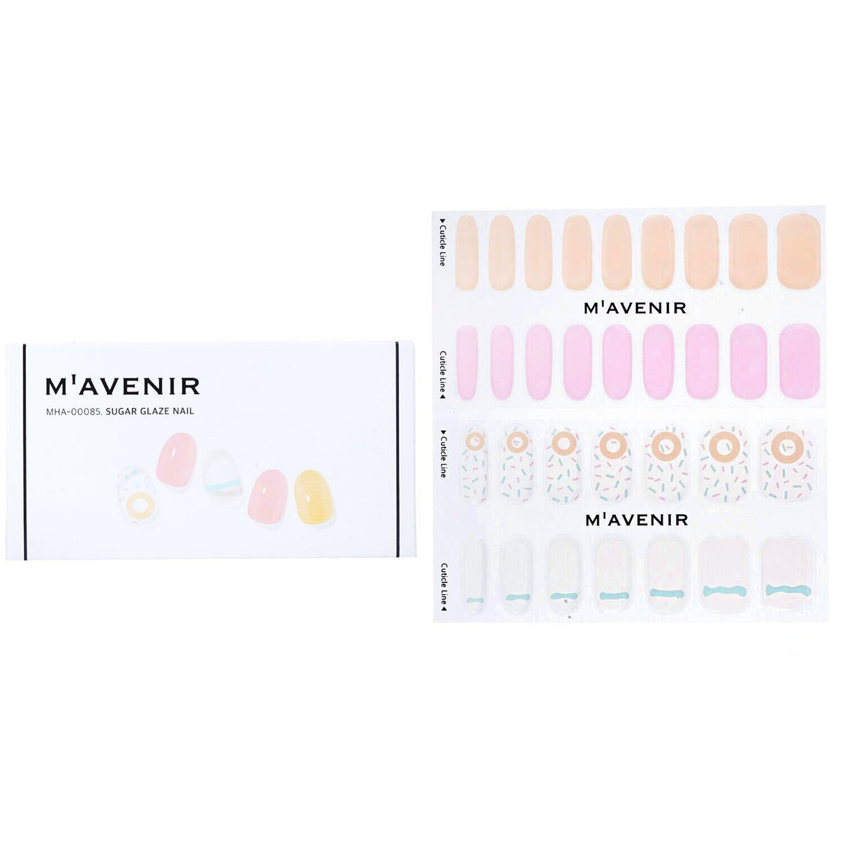 Mavenir - Nail Sticker (Assorted Colour) - # Sugar Glaze Nail - 32pcs