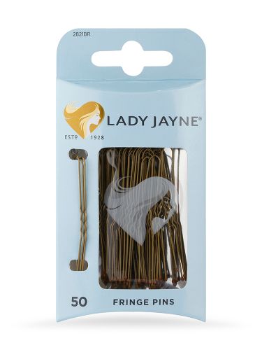 Lady Jayne - Brown Fringe Pins, 50 Pk