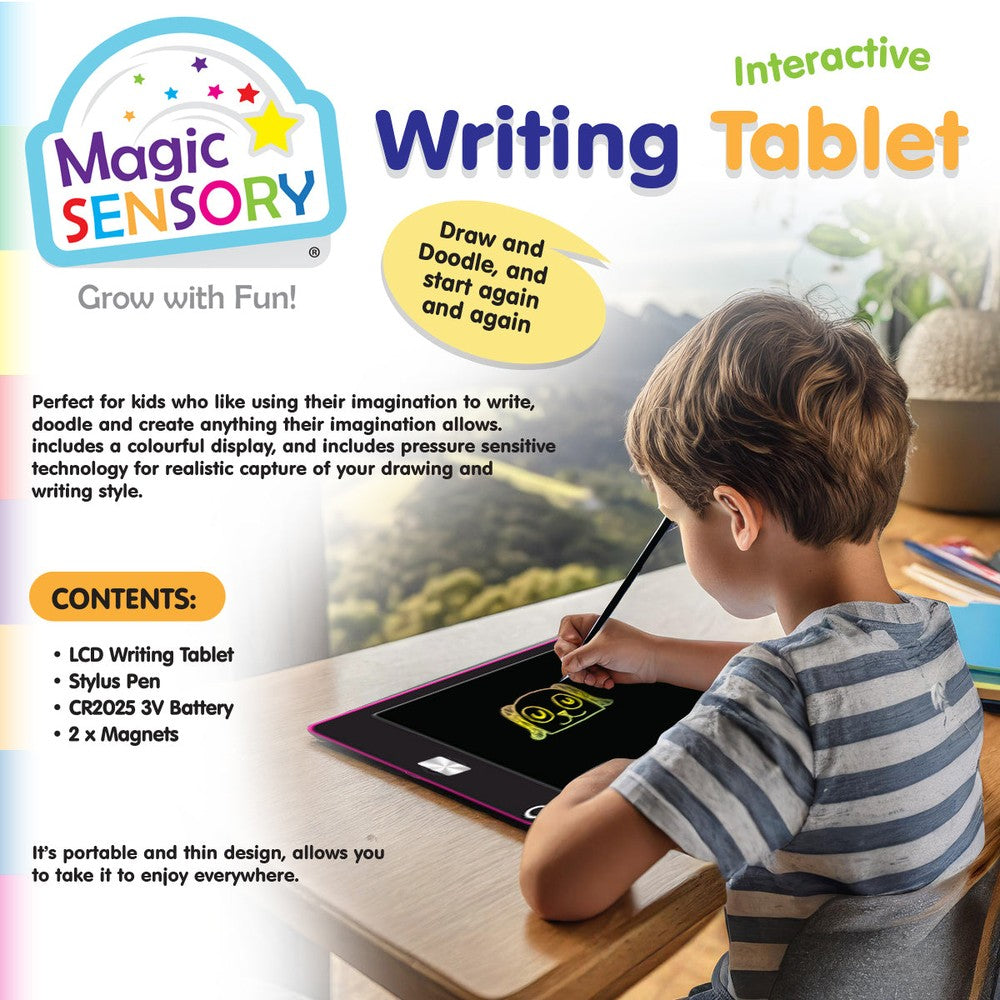 "8.5"" Interactive LCD Writing Tablet - Pink Unicorn (USB Rechargeable)"