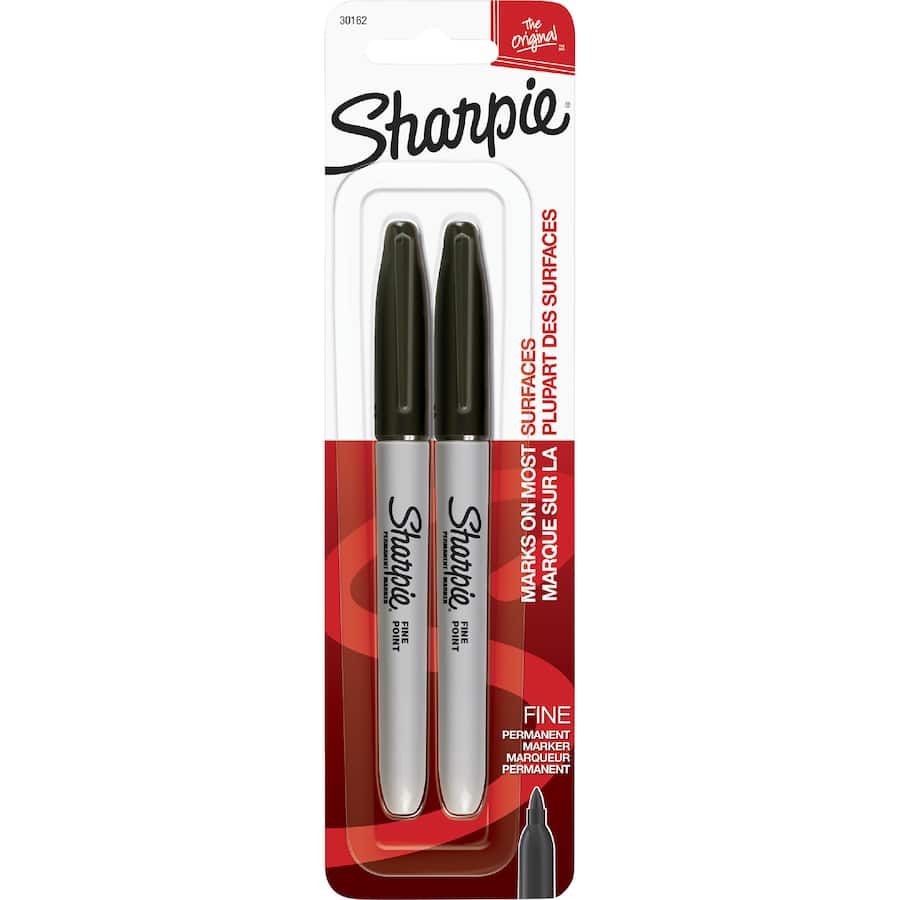 Sharpie Markers Fine Point Black 2pack