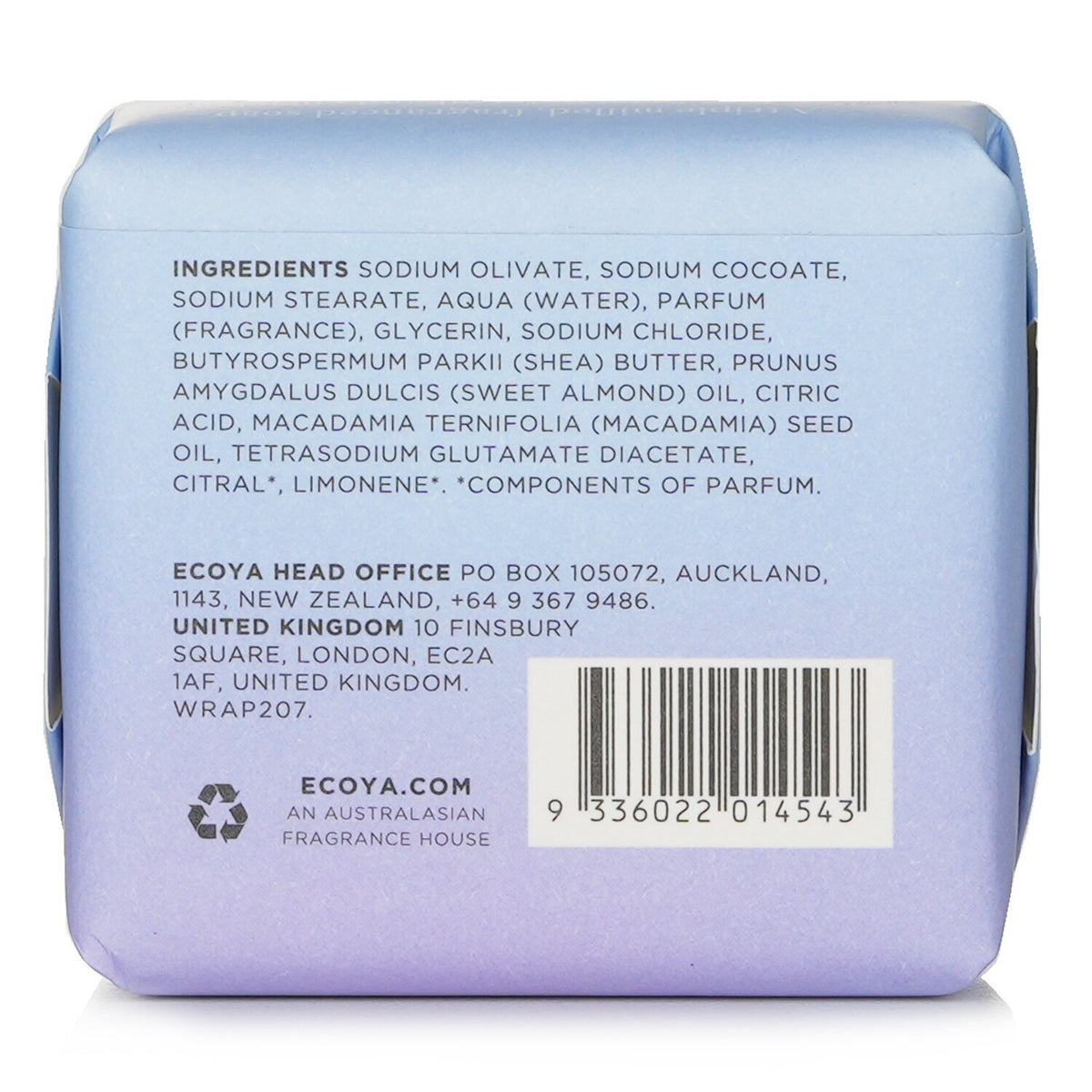 Ecoya - Soap - Coconut & Elderflower - 90g/3.2oz