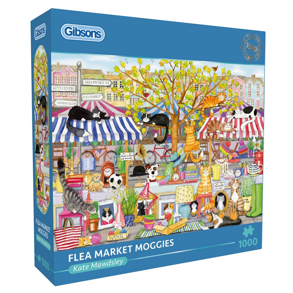 Gibsons - Flea Market Moggies (1000) - Jigsaw Puzzle