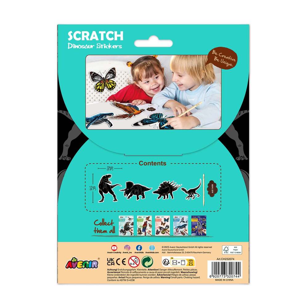 Scratch Dino Stickers Avenir