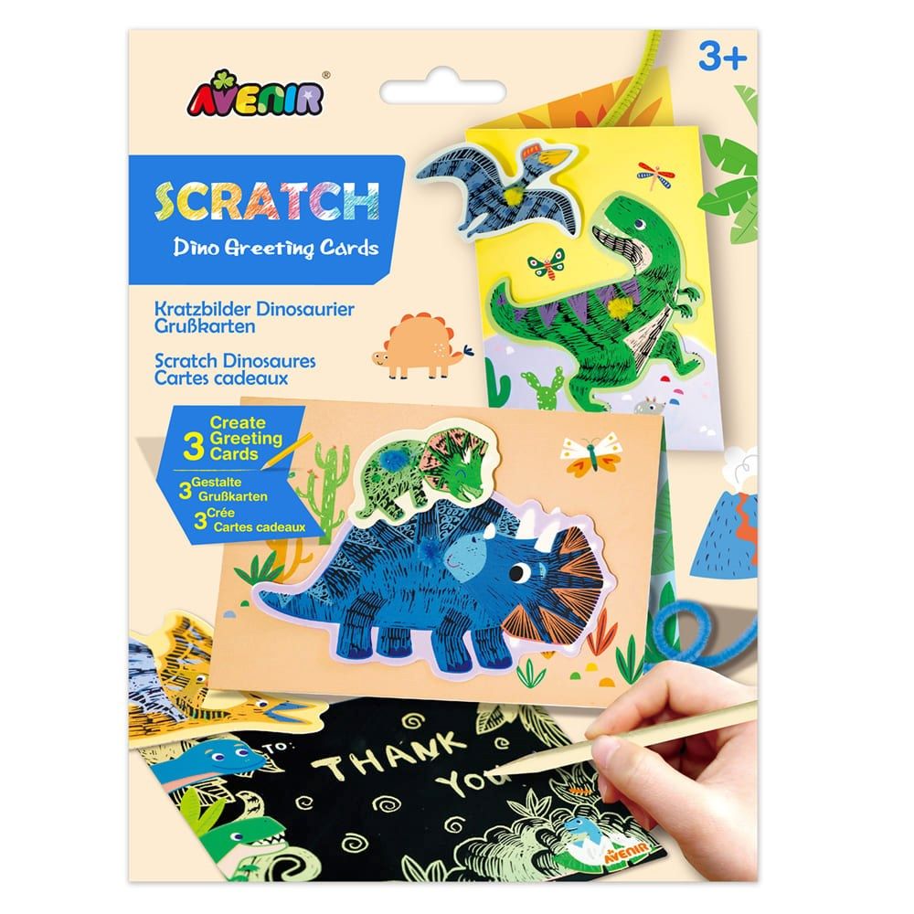 Scratch Dino Greeting Cards Avenir