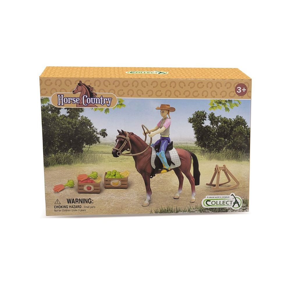 CollectA - Rider & Accessories w/ HorseBox Set - Toy Vehicle