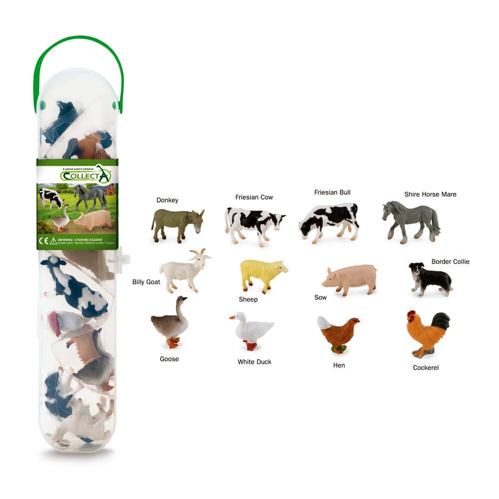 Box of Mini Farm Animals (12 Units) CollectA