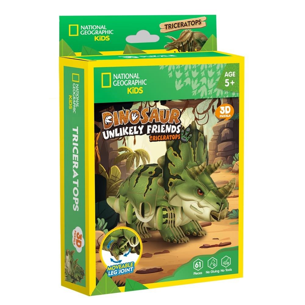 Dinosaur Unlikely Friends: Triceratops 3D Puzzle CubicFun