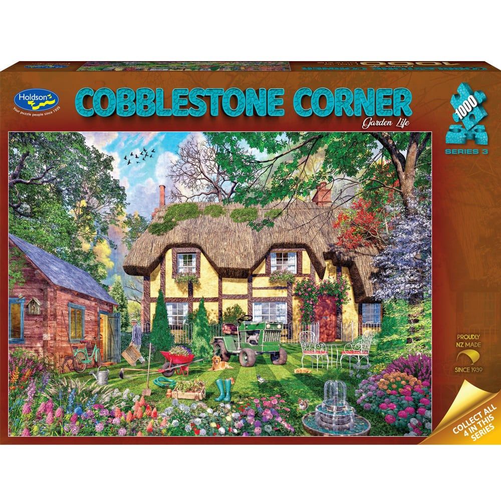 Holdson - Cobblestone Corner S3 - 1000 Piece Puzzle - Garden Life