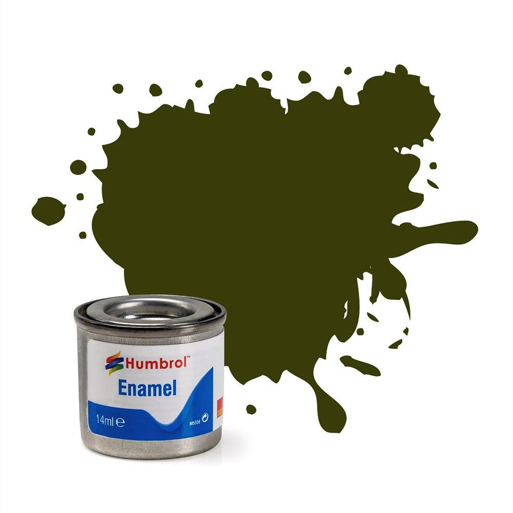 Olive Drab Matt Humbrol Enamel Paint 14ml