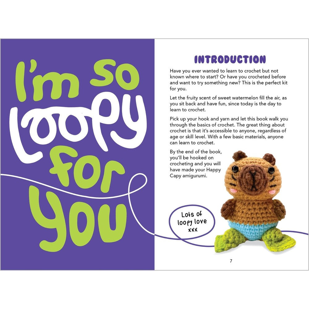 Loopy Crochet Book & Kit - Happy Capy