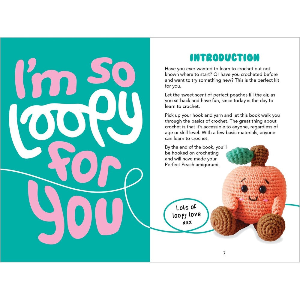 Loopy Crochet Book & Kit - Perfect Peach
