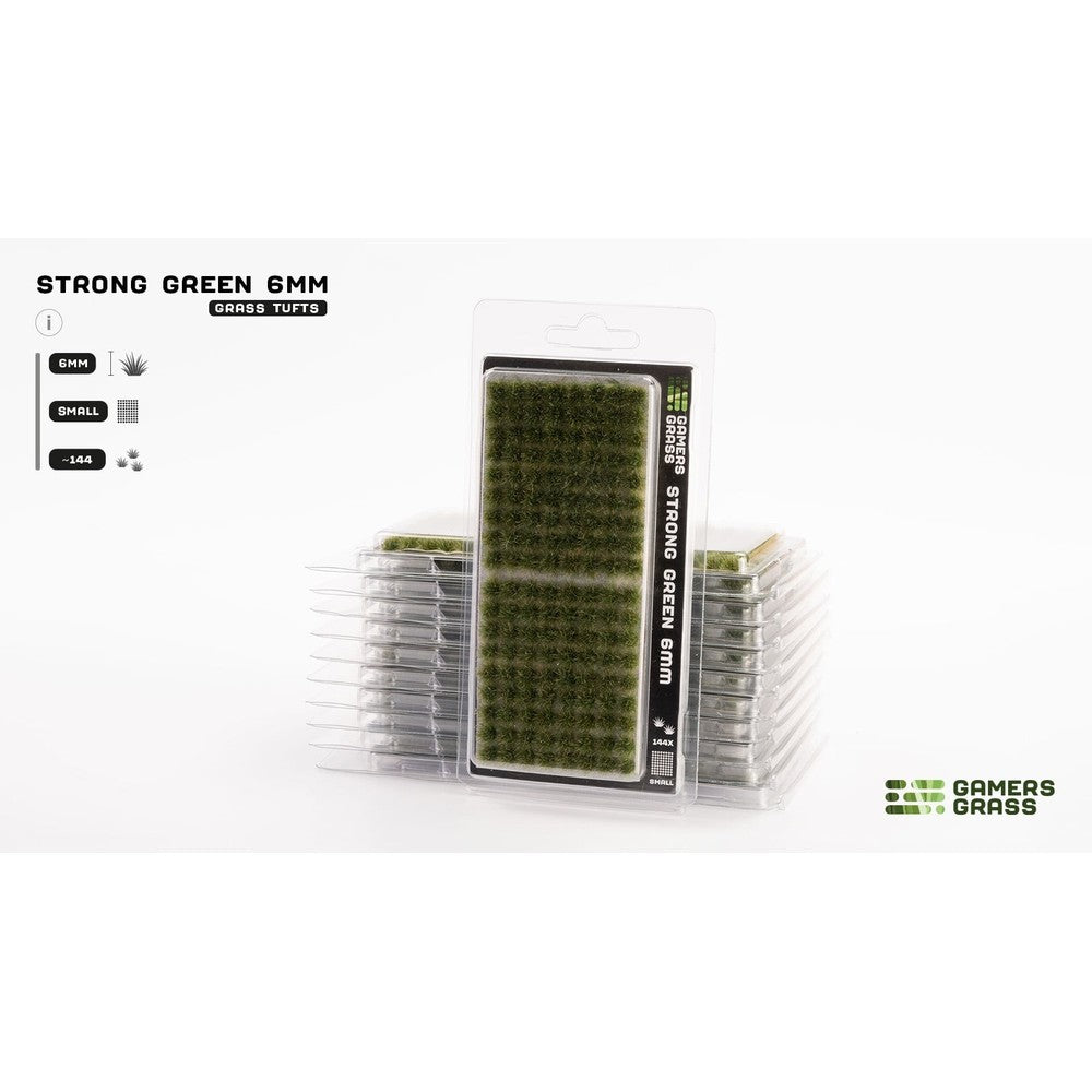 Gamers Grass - Grass Tufts - Strong Green 6mm - Small - Miniature Figure
