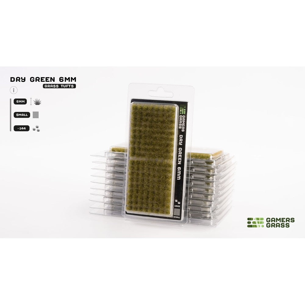 Gamers Grass - Grass Tufts - Dry Green 6mm - Small - Miniature Figure