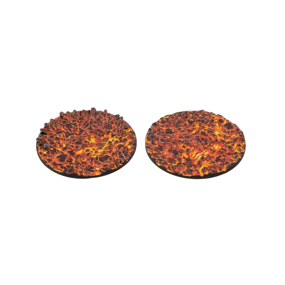 Gamers Grass - Battle Ready Toppers - Molten Lava - Round 60mm (x2)