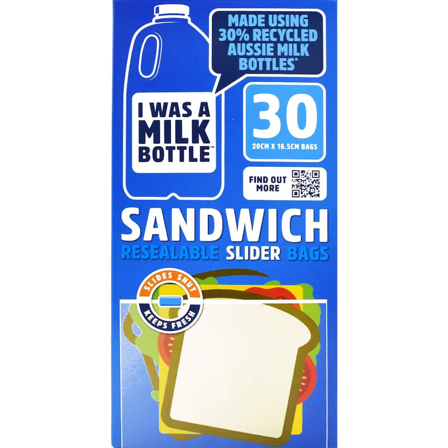 I Was A Milk Bottle Sandwich Bags Resealable 30pack