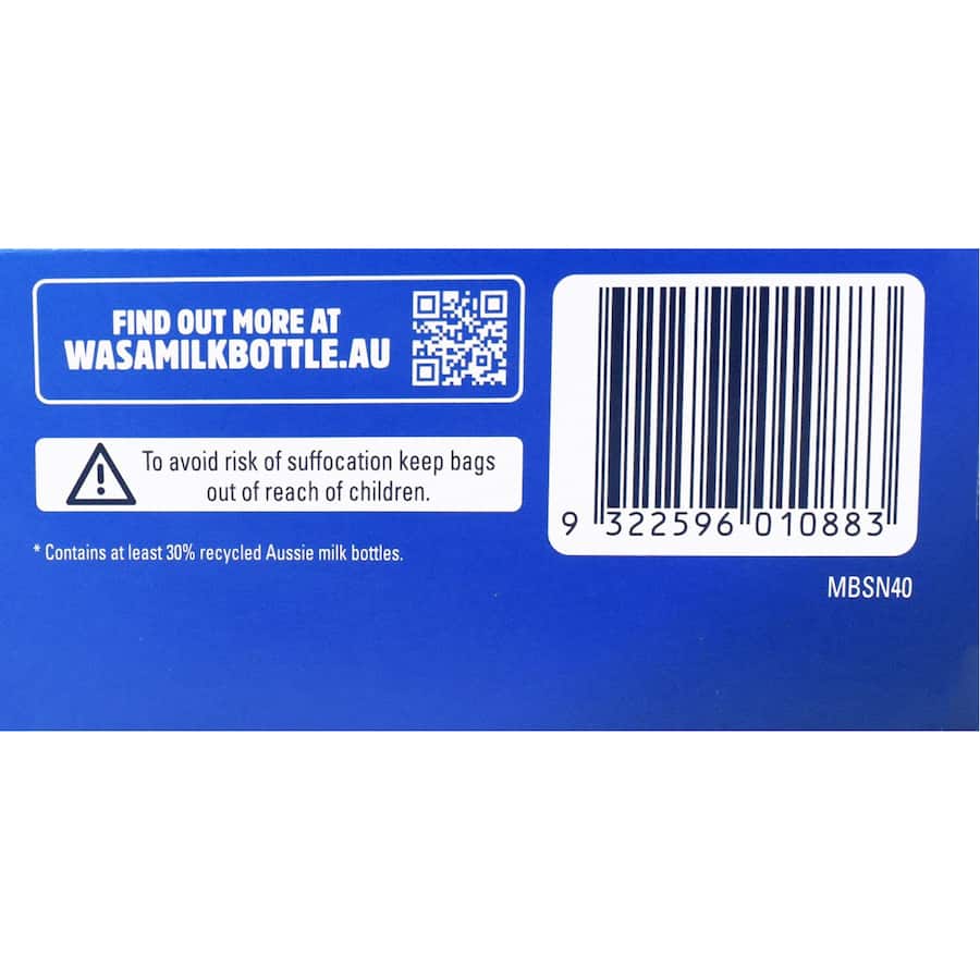 I Was A Milk Bottle Snack Bags Resealable 40pack