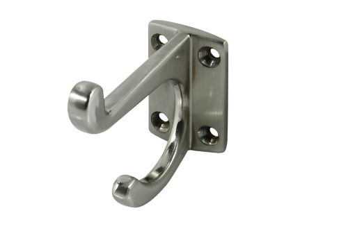 Hat and Coat Hook - Satin Nickel Plated