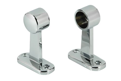 End Bracket 20mm (Pair) - Chrome Plated