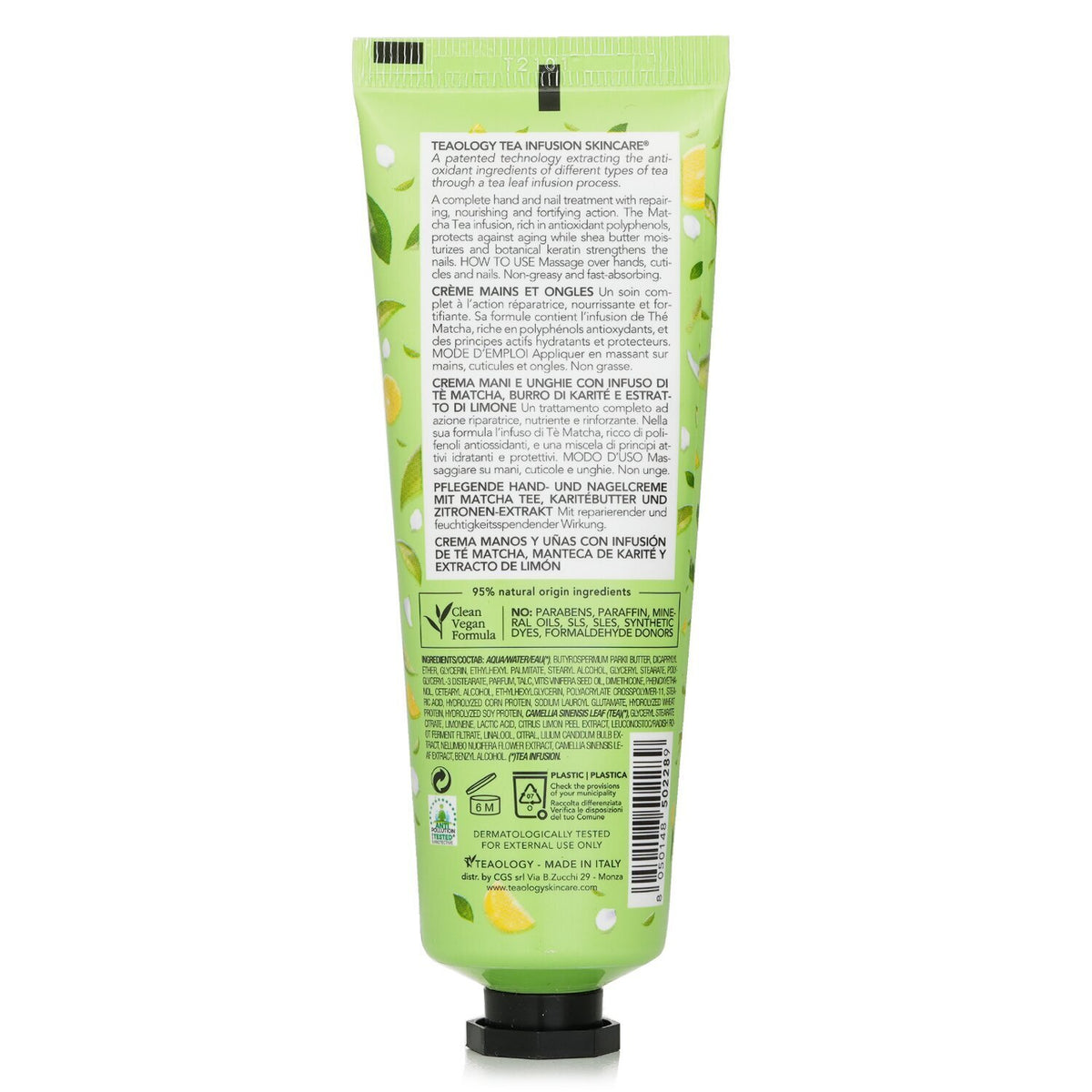 Teaology - Matcha Lemon Tea Hand & Nail Cream - 75ml/2.5oz