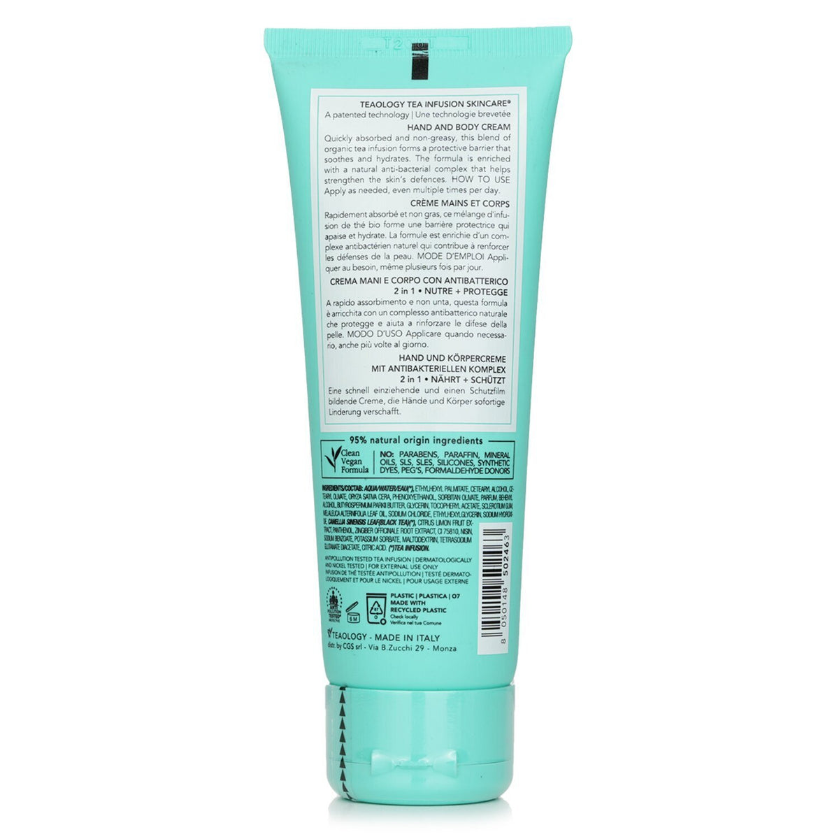 Teaology - Yoga Care Clean 2 in 1 Anti Bacterial Hand & Body Cream - 75ml/2.5oz