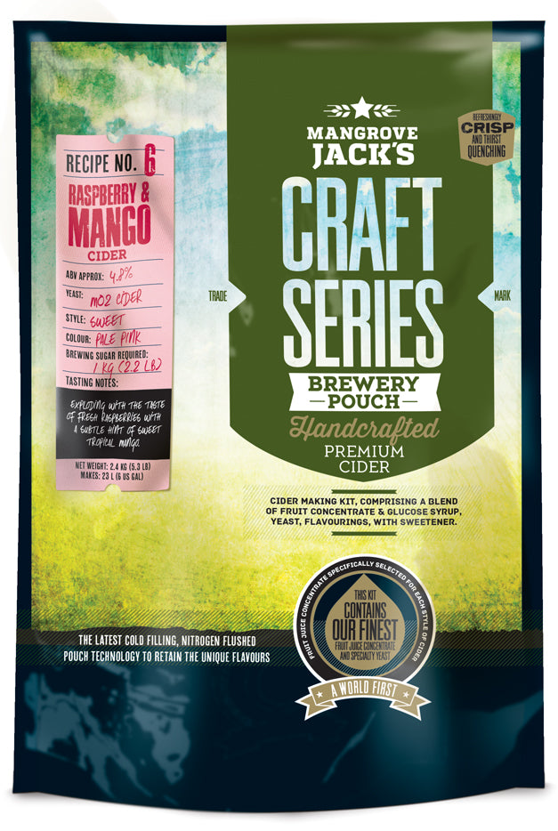 Mangrove Jack's CS Raspberry and Mango Cider - 2.4kg