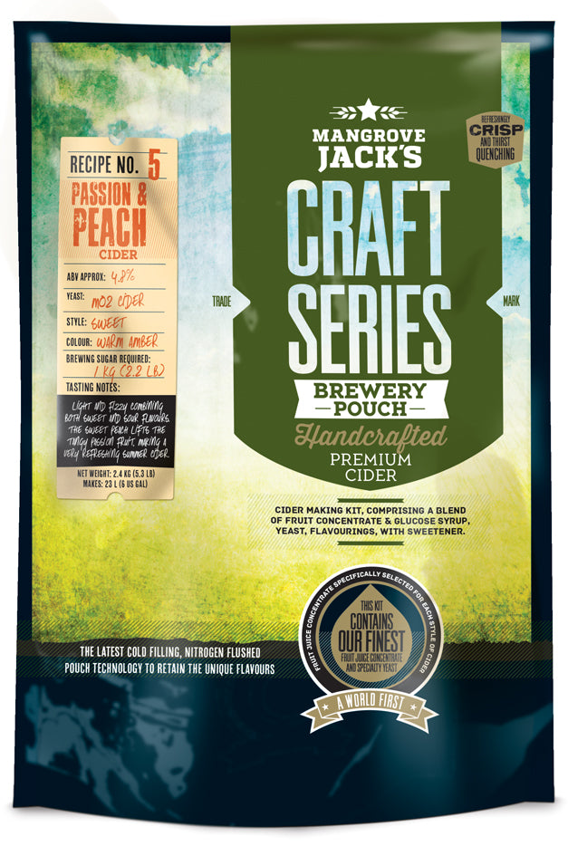 Mangrove Jack's CS Peach and Passionfruit Cider - 2.4kg