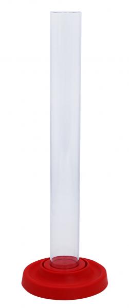 Plastic Trial Jar, Red Base