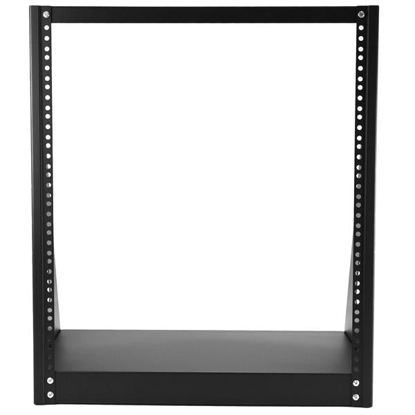 Heavy Duty 12U 2-Post Open Frame Rack for Network and A/V Equipment - Compact & Sturdy