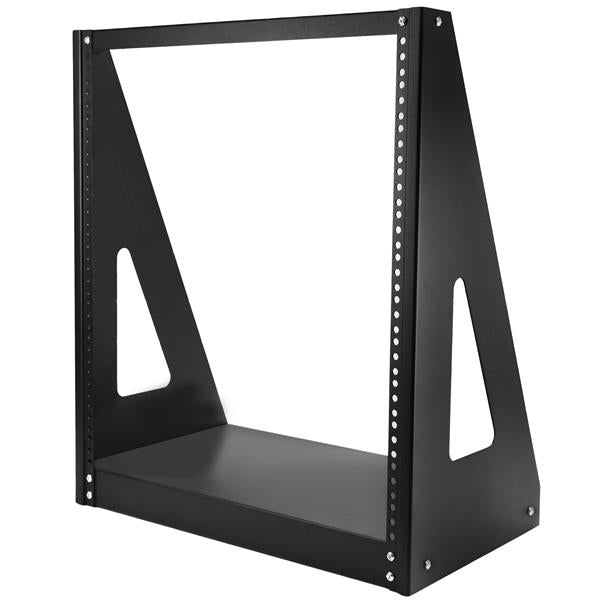 Heavy Duty 12U 2-Post Open Frame Rack for Network and A/V Equipment - Compact & Sturdy
