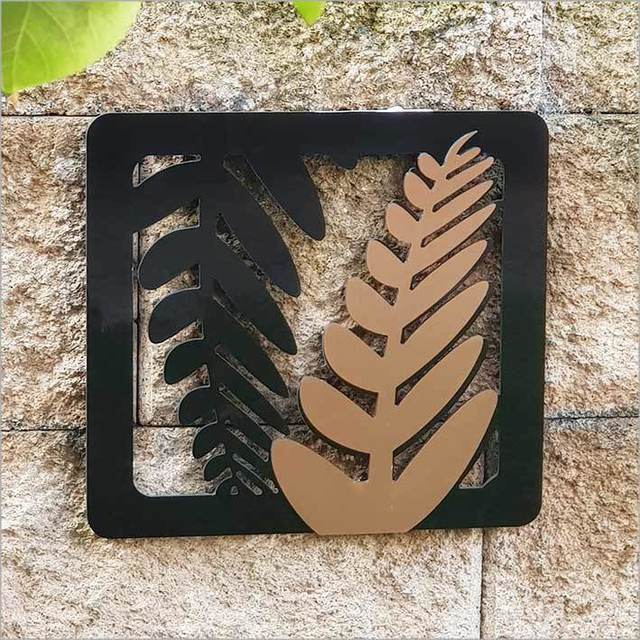 Wall Art - 2 Tone Rectangle Fern  Art Panels (300mm)- Kiwiana