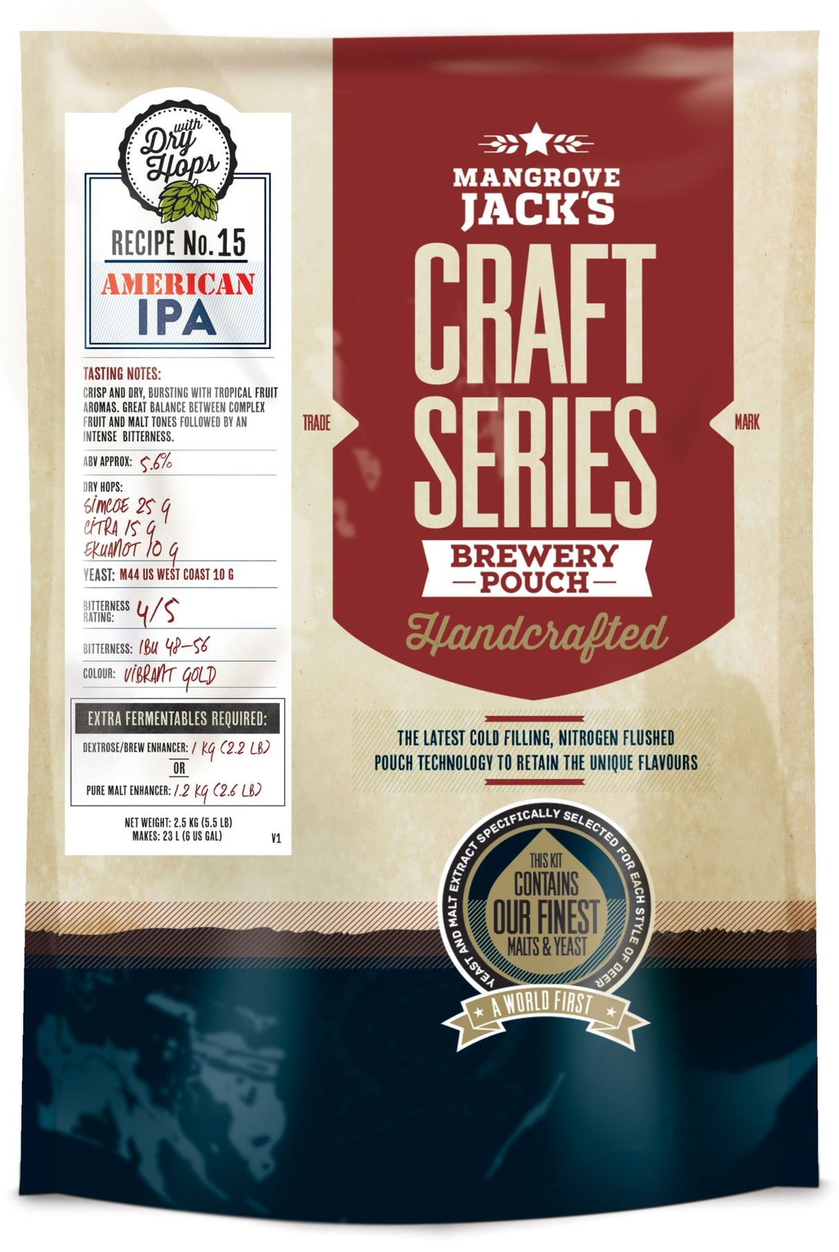 Mangrove Jack's Craft Series American IPA + dry hops - 2.5kg