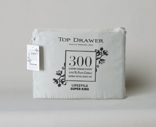 Sheet Set - 300TC TD 45cm Drop Super King Lifestyle (Natural)