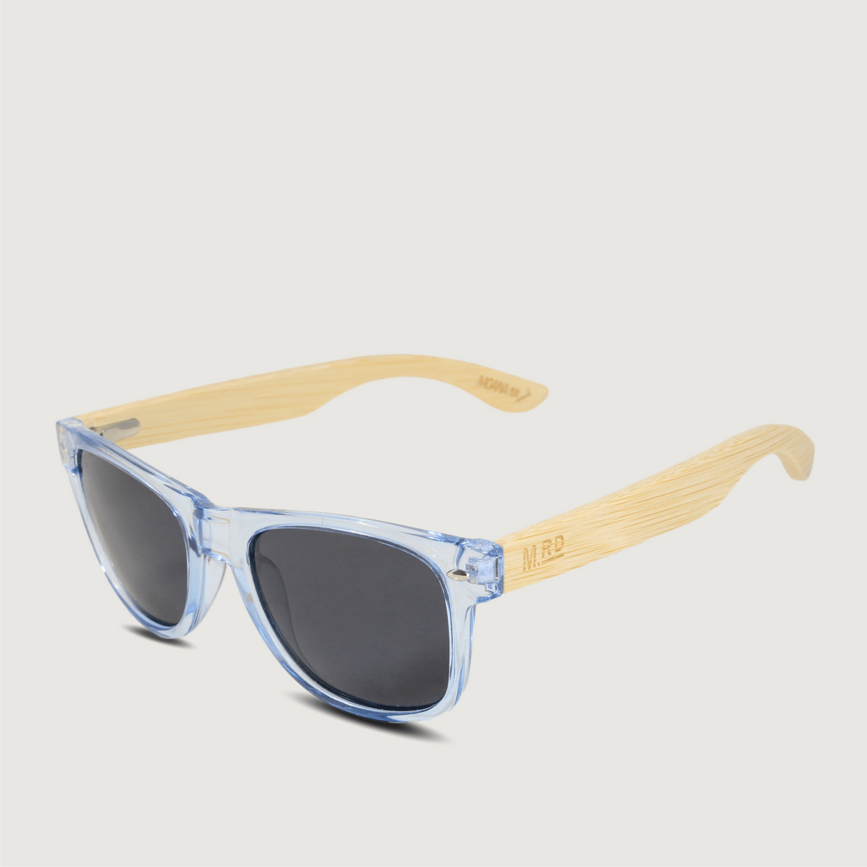 Moana Road - Wooden Arms Sunglasses - 50/50s - Ice Blue w/ Wooden Arms