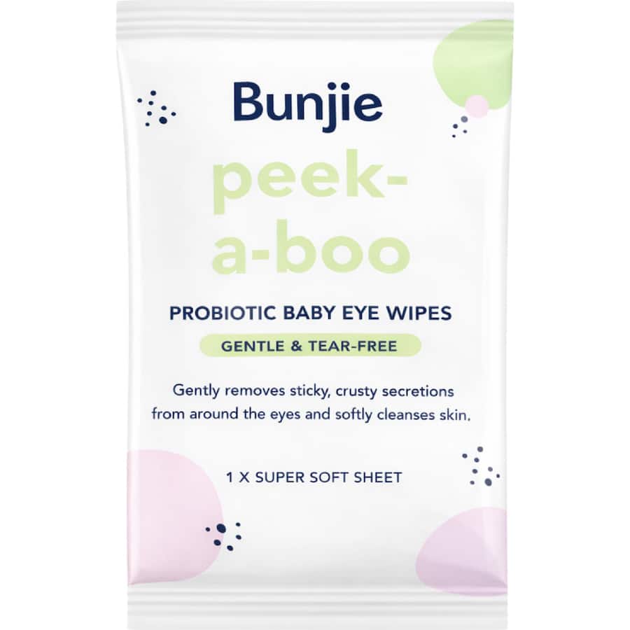 Bunjie Baby Peek-a-boo Eye Wipes Probiotic Bamboo Sheets 30pack