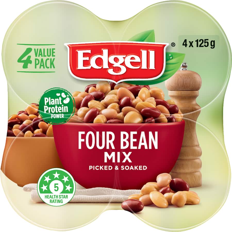 Edgell Four Bean Mix 4 pack 500g