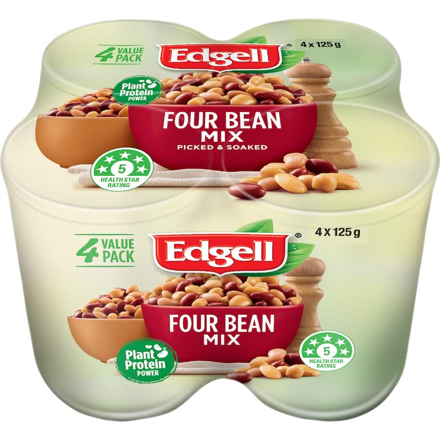 Edgell Four Bean Mix 4 pack 500g