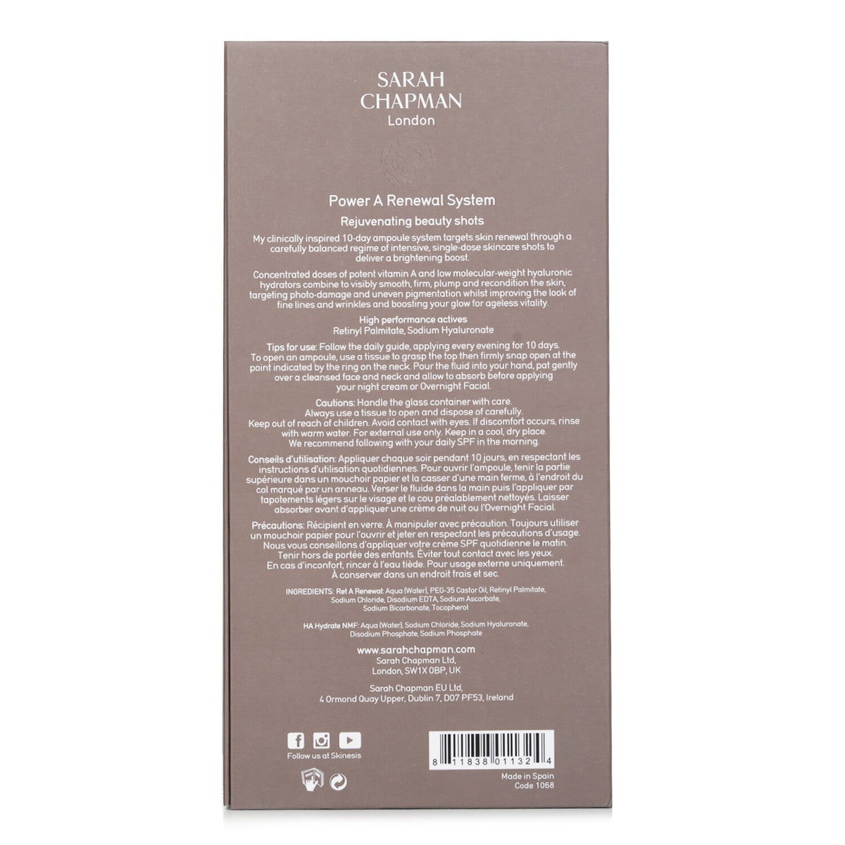 Sarah Chapman - Skinesis Power A Renewal System - 10x1ml/0.03oz