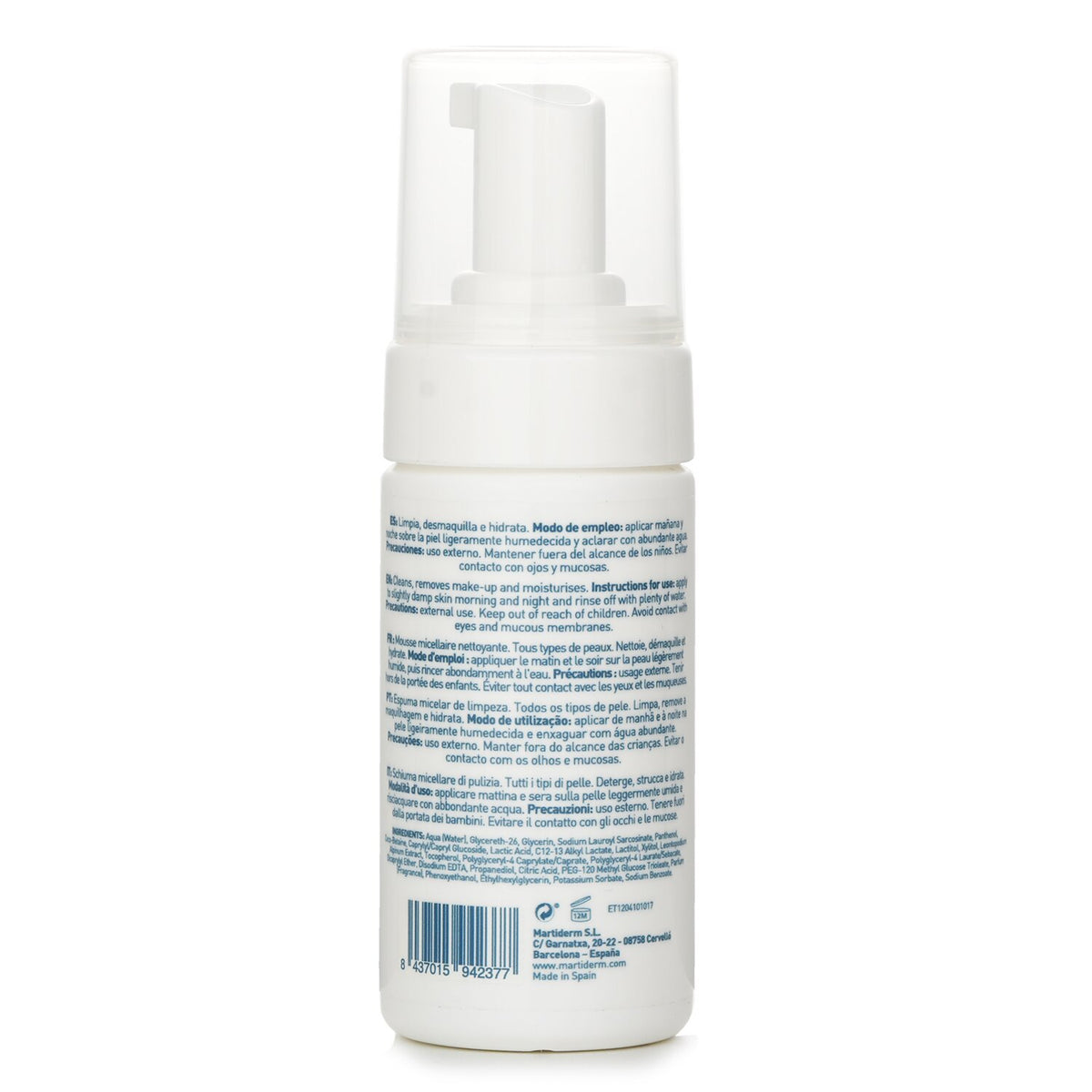 Martiderm - Essentials Micellar Cleansing Foam - 100ml/3.4oz