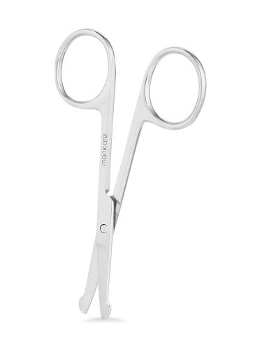 Manicare Nasal Safety Scissors for safe, precise trimming of nasal and ear hair, featuring rounded tips and stainless steel construction.