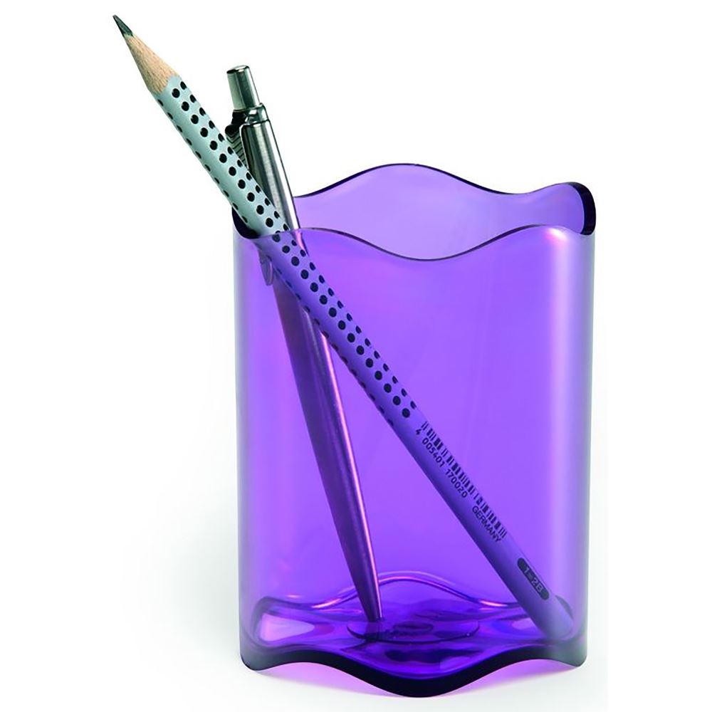 Durable Ice Pen Cup in Ice Purple, stylishly organizes pens and stationery, perfect for any workspace.
